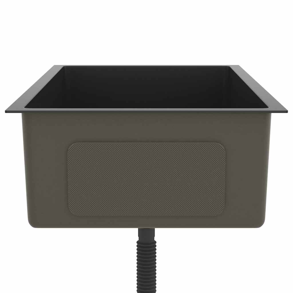 Fregadero hecho a mano de acero inoxidable negro v9178 - Vetonek