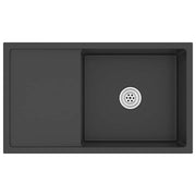 Vetonek Fregadero hecho a mano de acero inoxidable negro