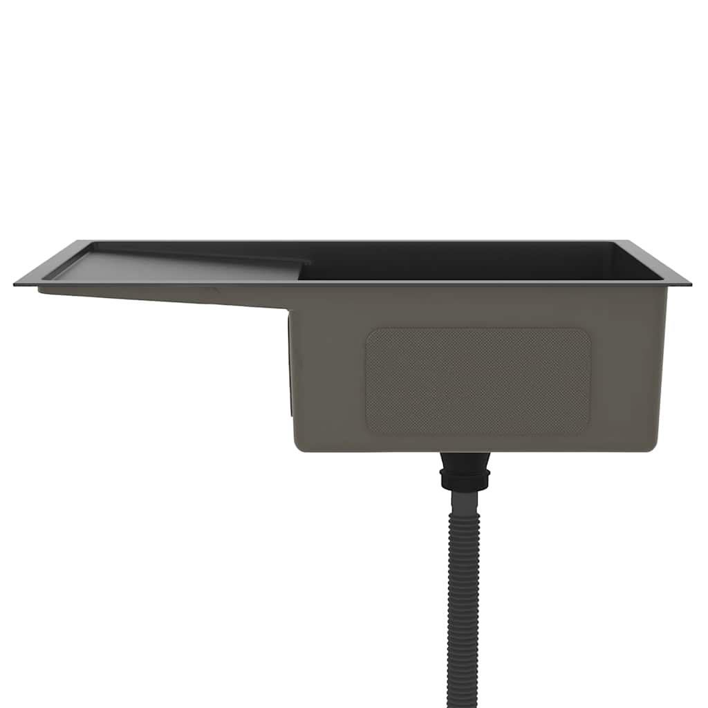 Fregadero hecho a mano de acero inoxidable negro - Vetonek