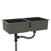 Fregadero hecho a mano acero inoxidable negro v9239 - Vetonek