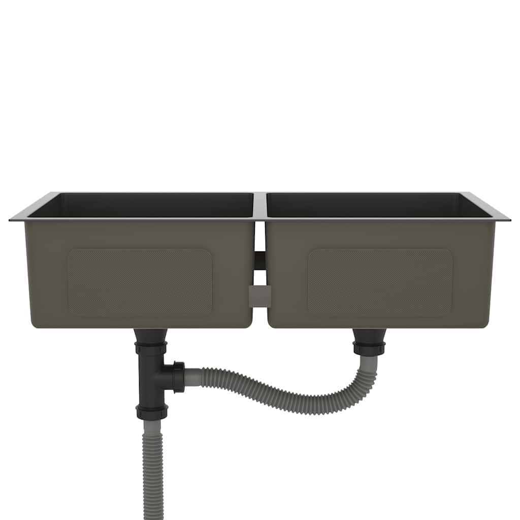 Fregadero hecho a mano acero inoxidable negro v9239 - Vetonek