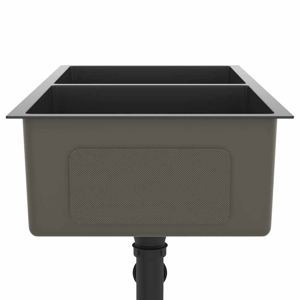 Fregadero hecho a mano acero inoxidable negro v9239 - Vetonek