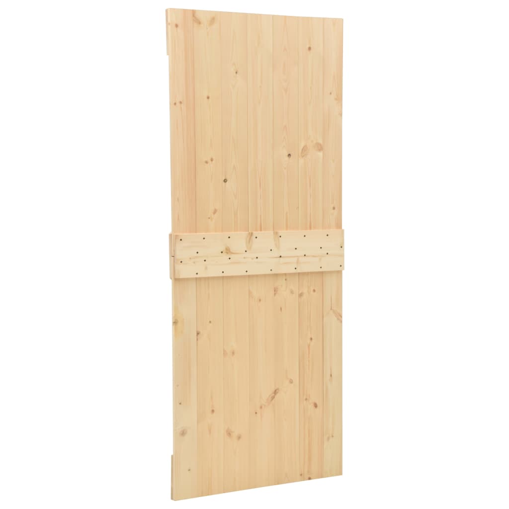 Puerta corredera con herrajes madera maciza de pino 100x210 cm - Vetonek