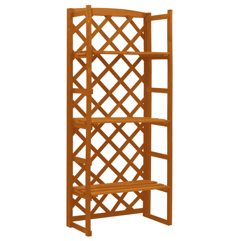 Vetonek Soporte de plantas y enrejado abeto macizo naranja 60x30x140 cm