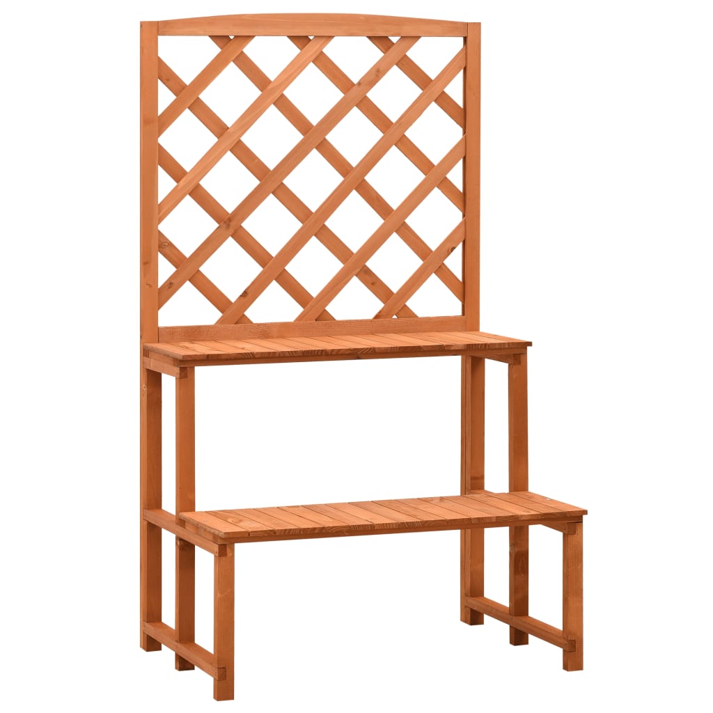 Vetonek Soporte de plantas y enrejado abeto macizo naranja 70x42x120 cm