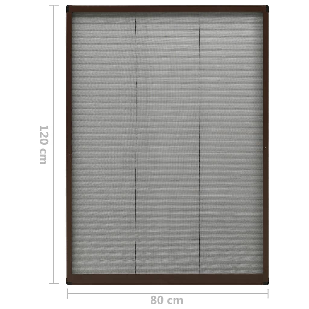 Mosquirato piacevole per Windows Brown Aluminium 80x120 cm