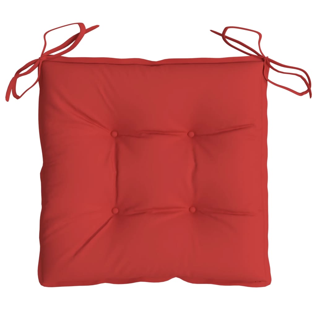 Cojines de silla de jardín 6 uds tela Oxford rojo 50x50x7 cm vidaXL