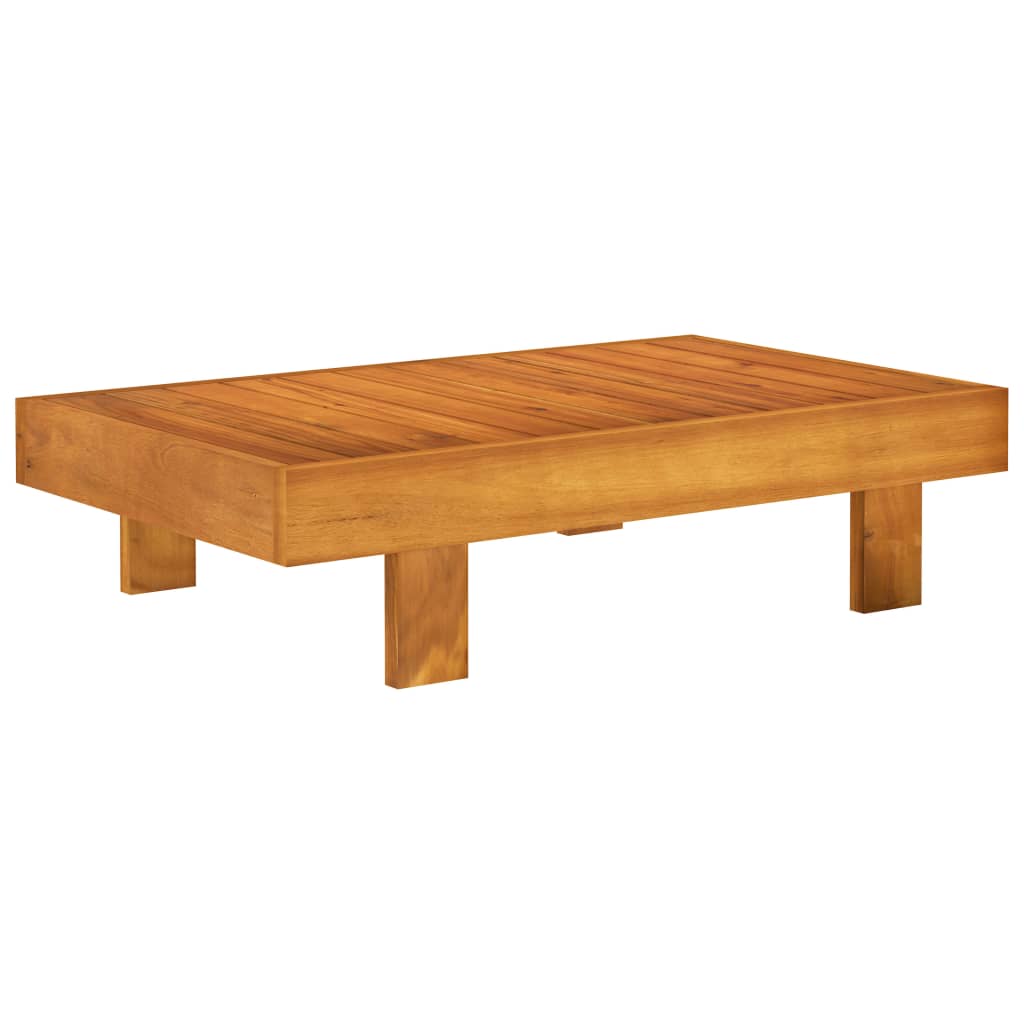 Muebles de jardín 4 pzas cojines crema madera de acacia vidaXL