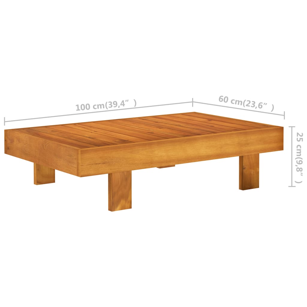 Muebles de jardín 7 pzas cojines blanco crema madera de acacia vidaXL