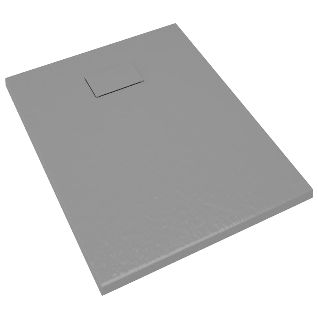 Plato de ducha SMC gris 90x70 cm vidaXL