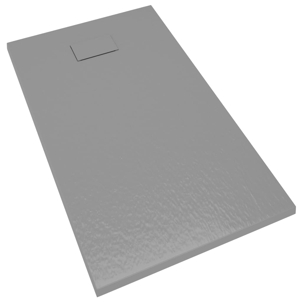 Plato de ducha SMC gris 120x70 cm vidaXL