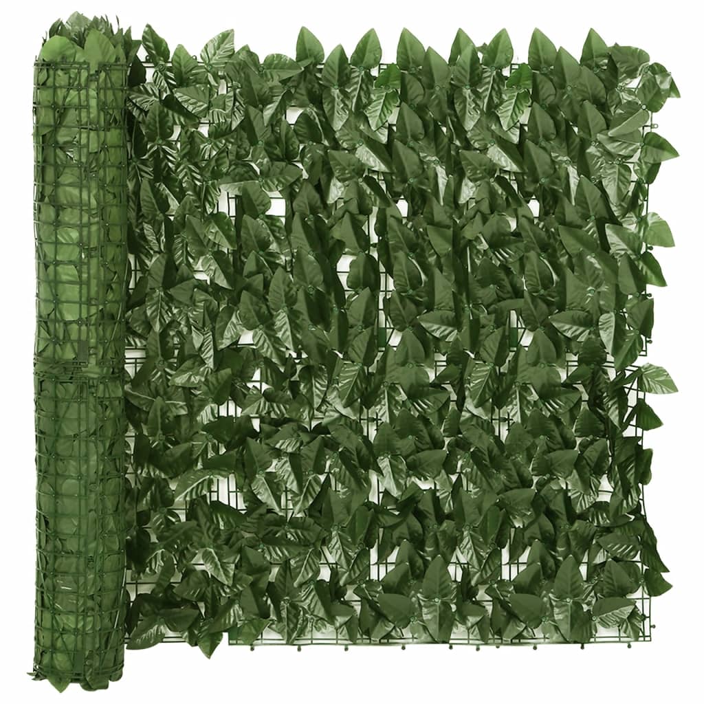 Vetonek Toldo para balcón con hojas verde oscuro 300x75 cm