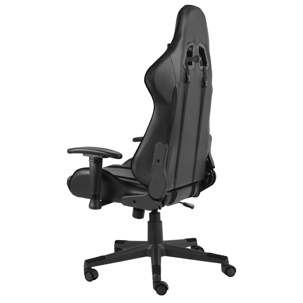 Silla gaming giratoria PVC negro - Vetonek