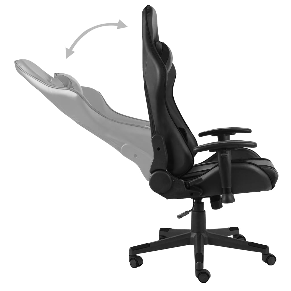 Silla gaming giratoria PVC negro vidaXL