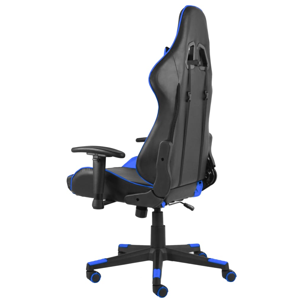 Silla gaming giratoria PVC azul vidaXL