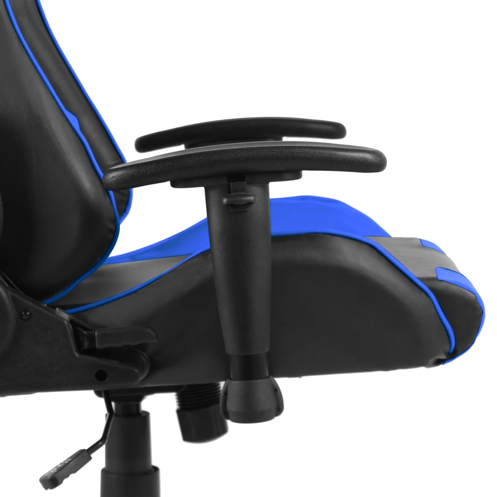 Silla gaming giratoria PVC azul vidaXL