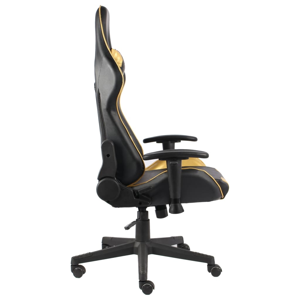 Silla gaming giratoria PVC dorado - Vetonek