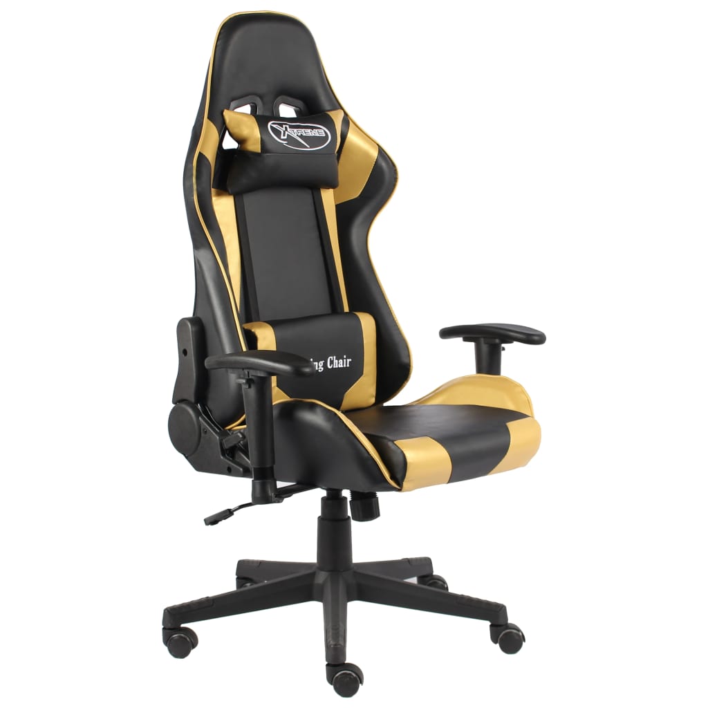 Vetonek Silla gaming giratoria PVC dorado