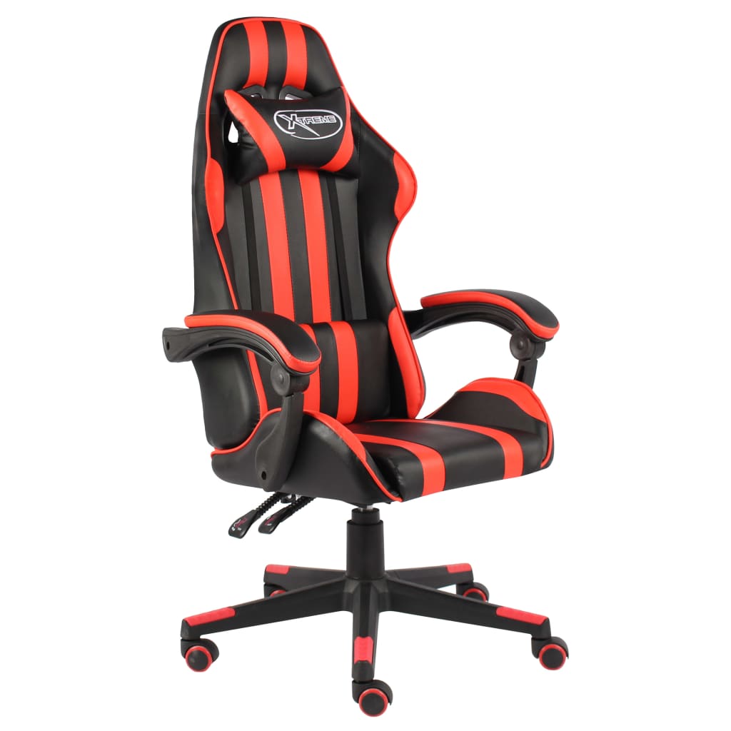 Vetonek Silla gaming de cuero sintético negro y rojo