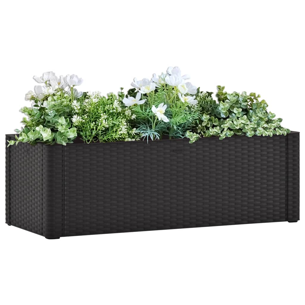 Vetonek jardinera con sistema de riego automático antracita 100x43x33 cm