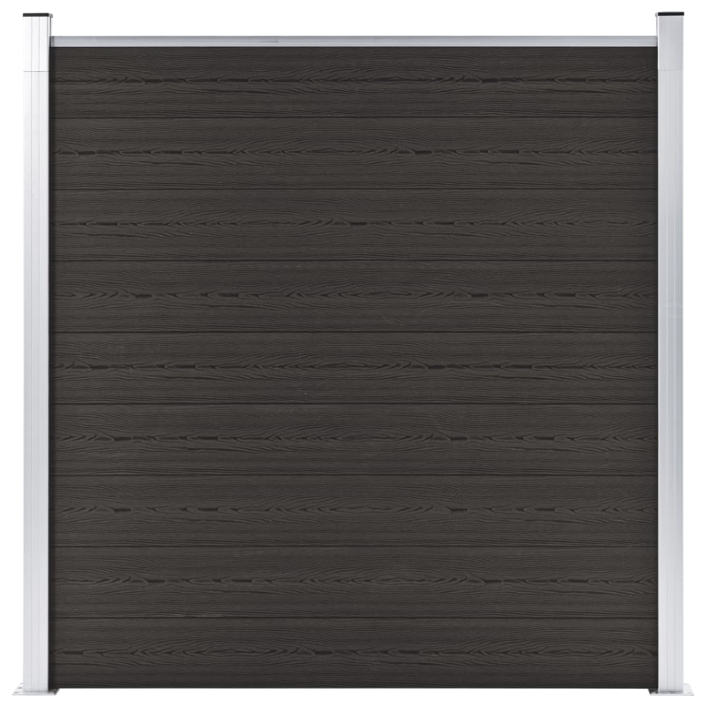 Vetonek Panel de valla WPC negro 180x186 cm