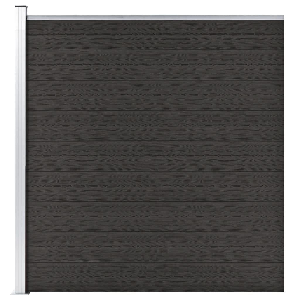 Vetonek Panel de valla WPC negro 175x186 cm