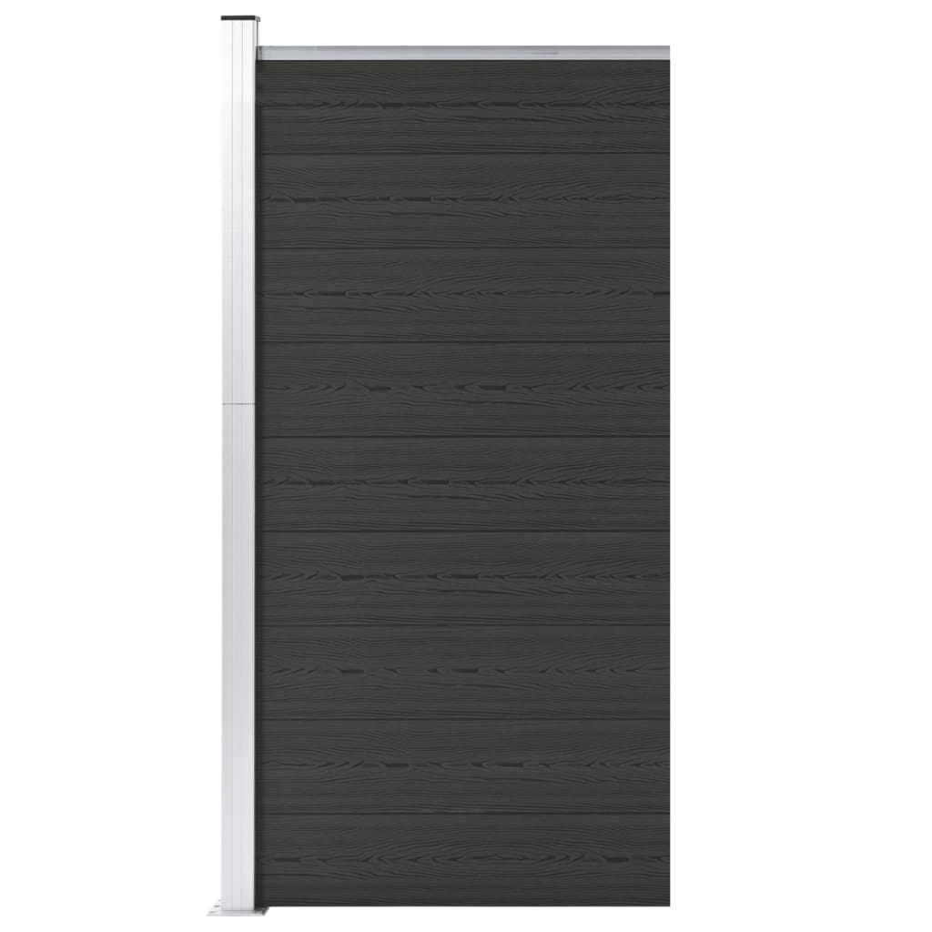 Vetonek Panel de valla WPC negro 95x186 cm