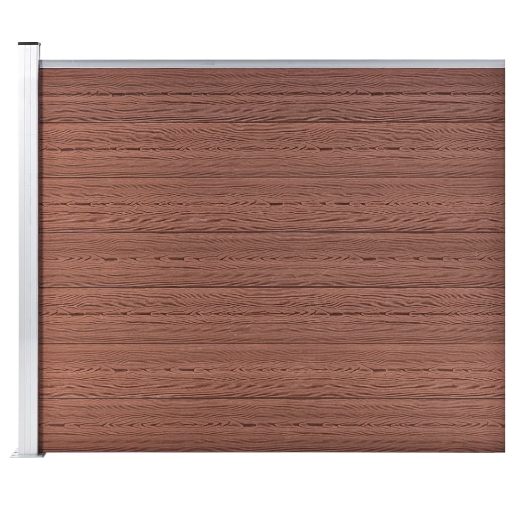 Vetonek Panel de valla WPC marrón 175x146 cm