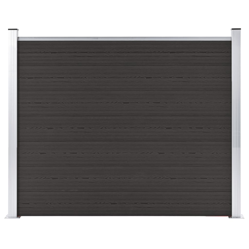 Vetonek Panel de valla WPC negro 180x146 cm