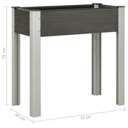 Mesa de cultivo para jardín wpc gris 75x40x75 cm v5062 - Vetonek