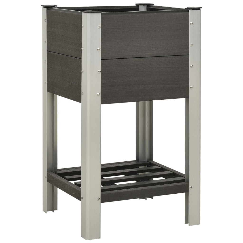 Mesa de cultivo para jardín con estante wpc gris 50x50x90 cm v5093 Vetonek