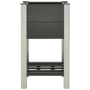 Vetonek Mesa de cultivo para jardín con estante WPC gris 50x50x90 cm