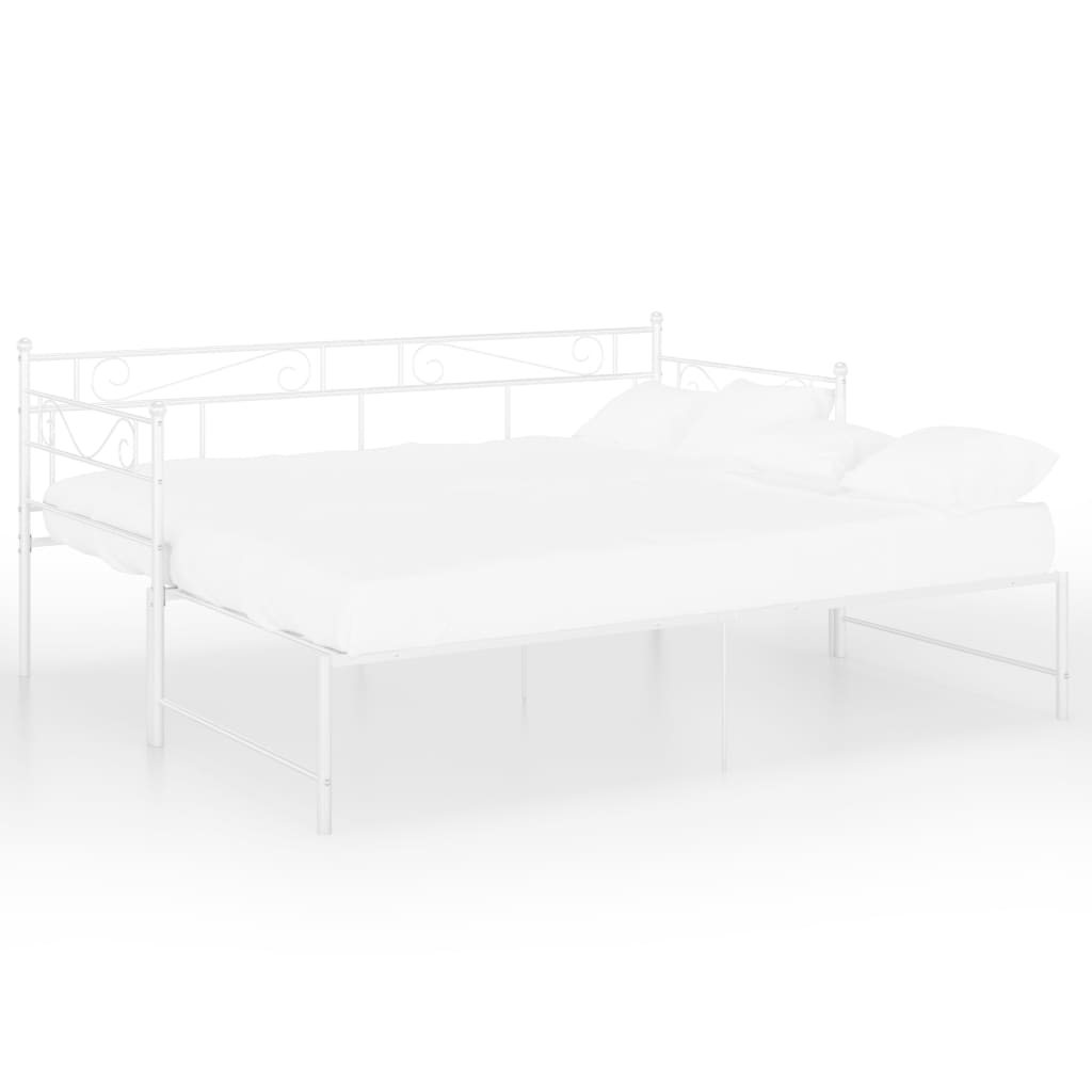 Sofa removable bed without white metal mattress 90x200cm