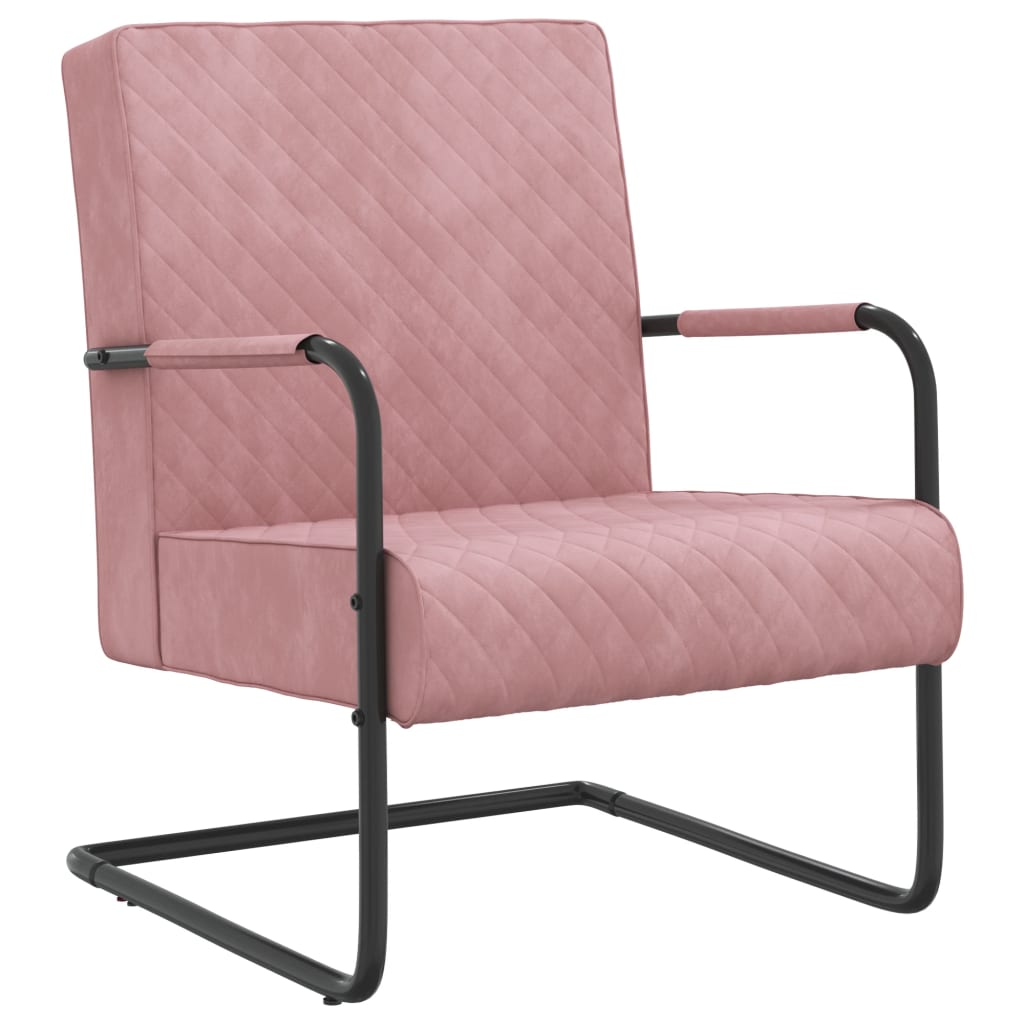 Vetonek Silla voladiza de terciopelo rosa