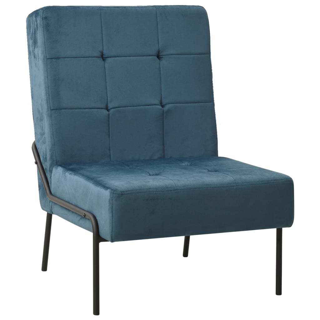 Vetonek Silla de relajación de terciopelo azul 65x79x87 cm