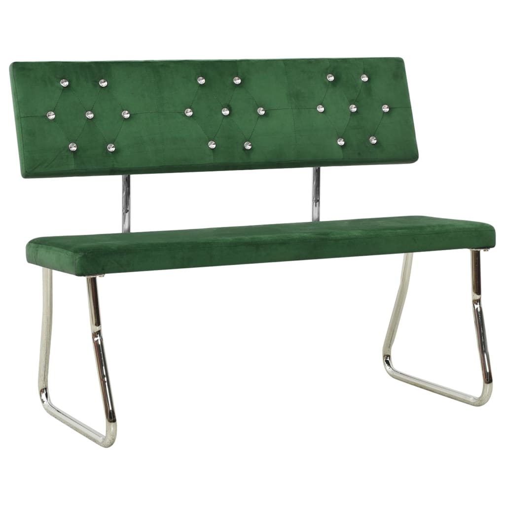 Dark green velvet bench 110 cm V9619 Vetonek