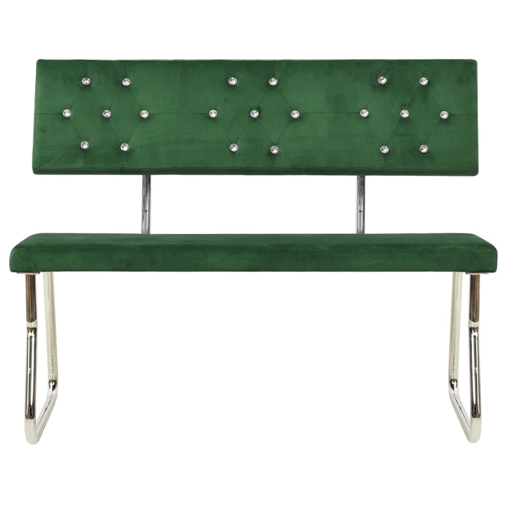 Dark green velvet bench 110 cm V9619 Vetonek