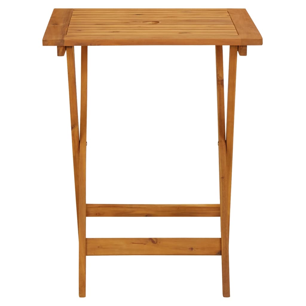 Folding table of solid wooden garden 60x60x75 cm