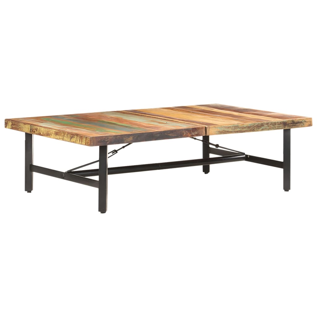 Vetonek Mesa de centro de madera maciza reciclada 142x90x42 cm