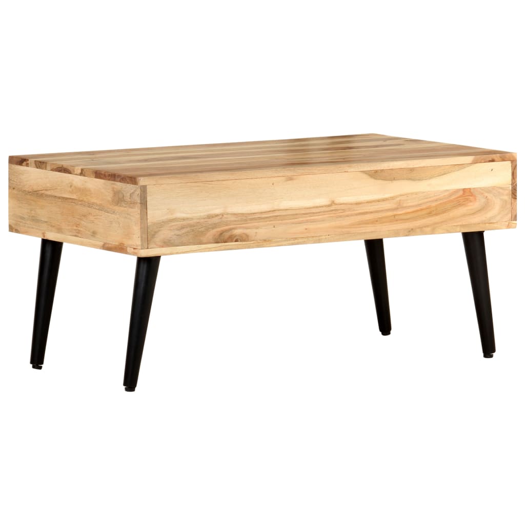 Mesa de centro de madera maciza de acacia 88x50x42 cm V1398 Vetonek