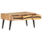 Mesa de centro de madera maciza de acacia 88x50x42 cm V1398 Vetonek
