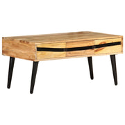 Mesa de centro de madera maciza de acacia 88x50x42 cm V1398 Vetonek