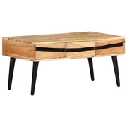 Mesa de centro de madera maciza de acacia 88x50x42 cm V1398 Vetonek