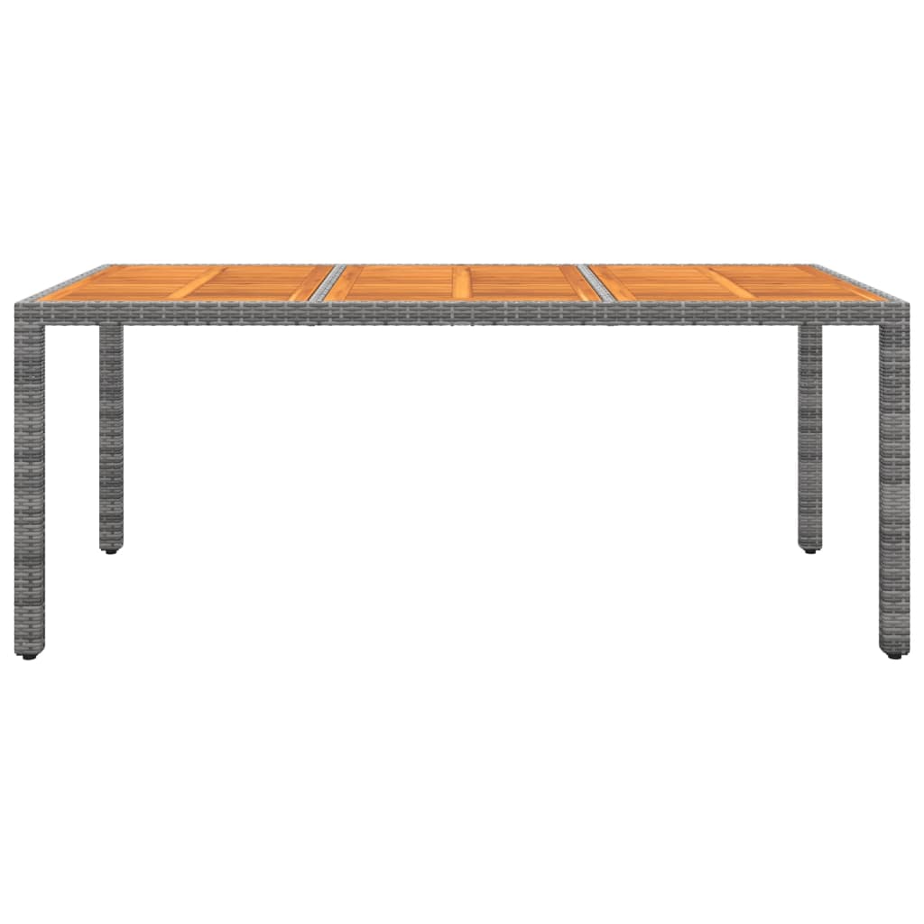 Juego de comedor de jardín 9 piezas ratán sintético gris vidaXL