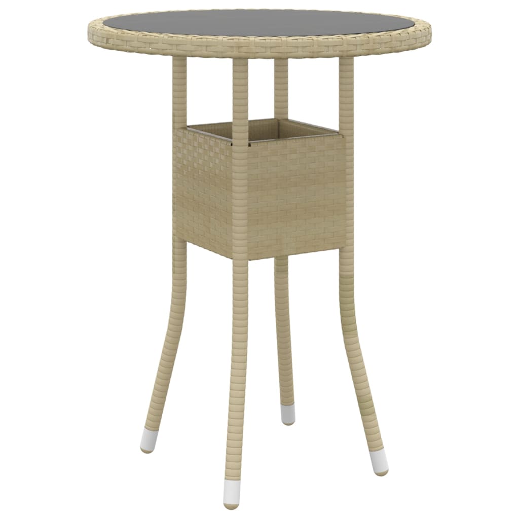 Juego de muebles de jardín de 5 piezas ratán sintético beige - Vetonek