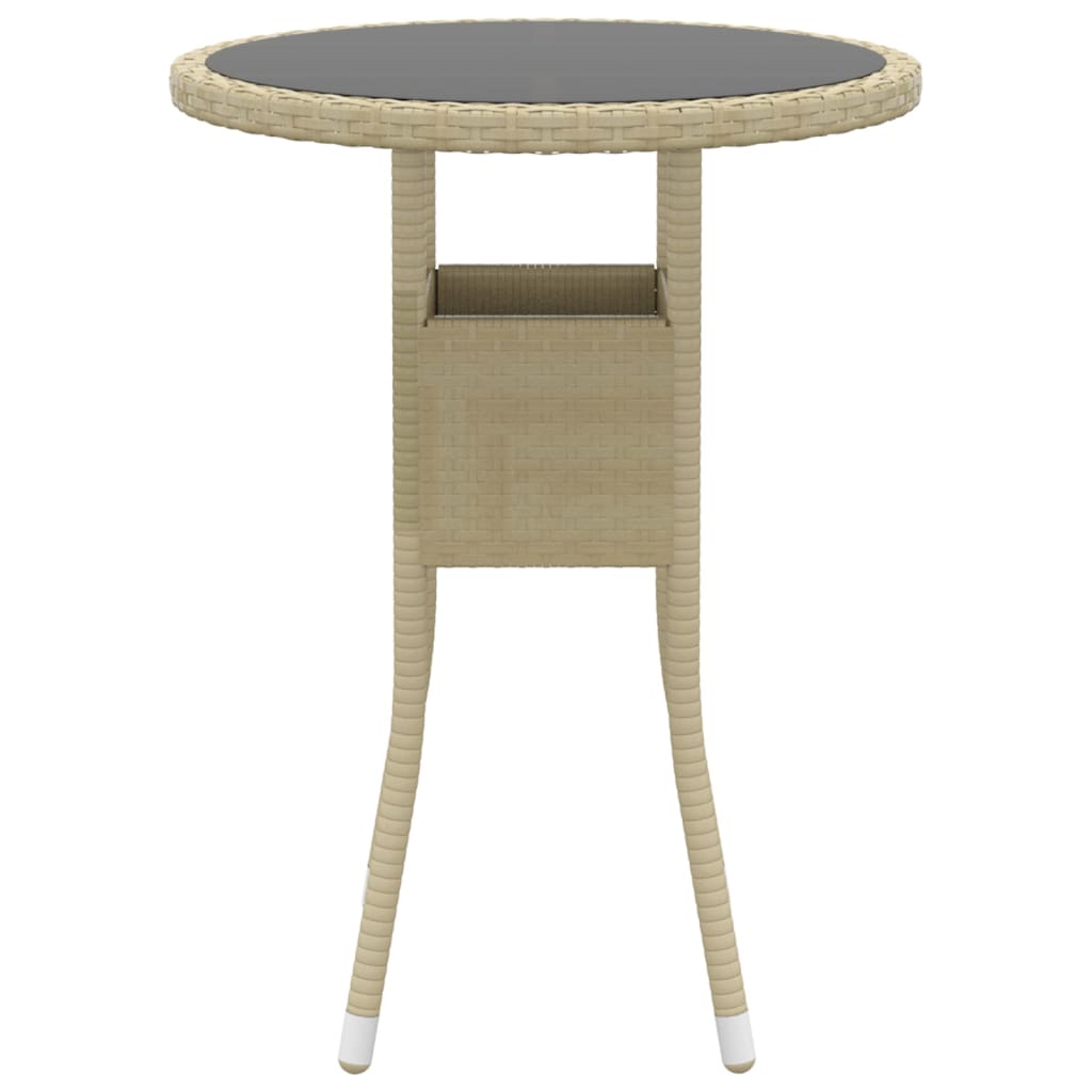 Juego de muebles de jardín de 5 piezas ratán sintético beige - Vetonek