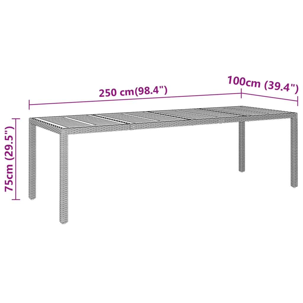 Juego de comedor para jardín 11 piezas ratán sintético negro vidaXL