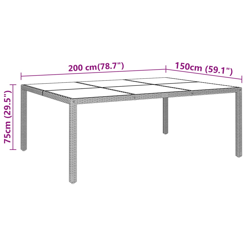 Juego de comedor para jardín 11 piezas ratán sintético negro vidaXL