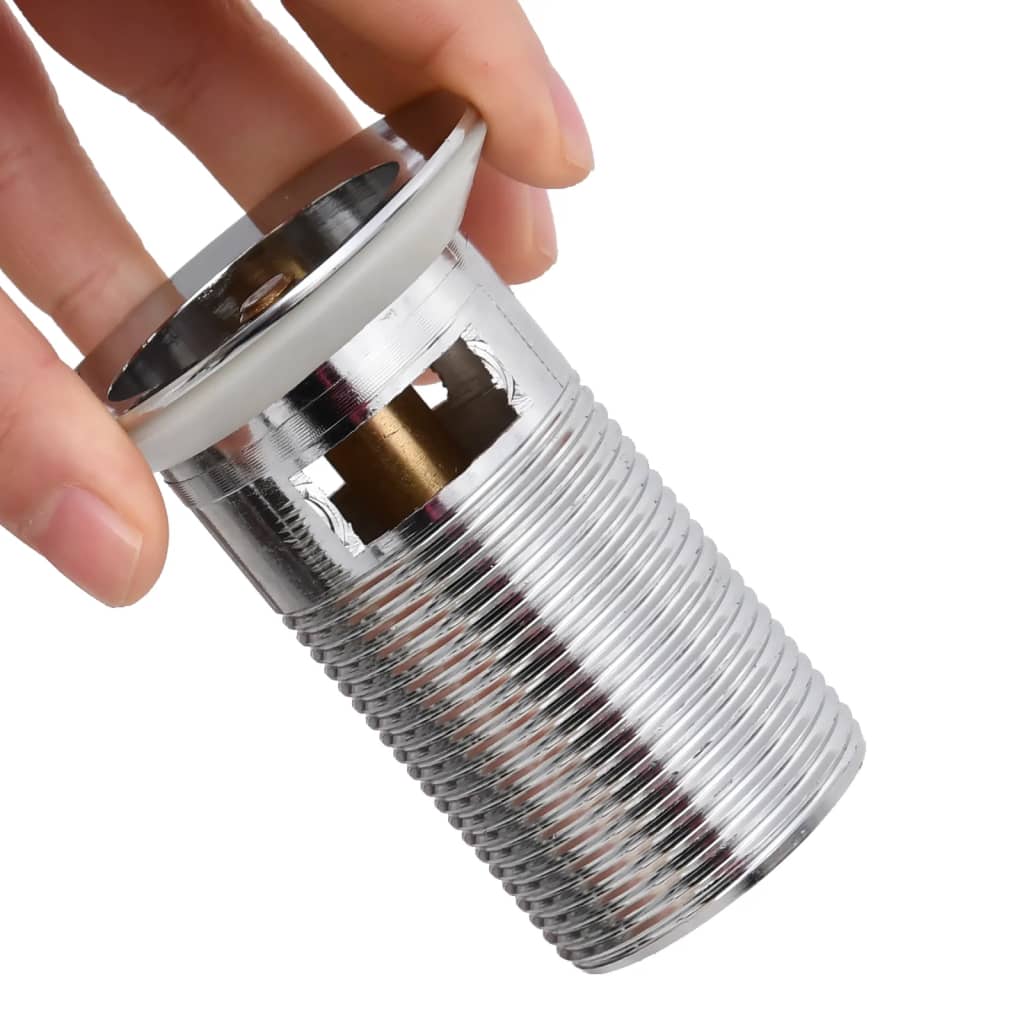 Desagüe de empuje función desbordamiento cromado 6,4x6,4x9,1 cm V4450 Vetonek