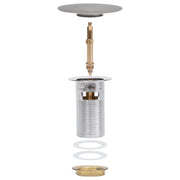 Desagüe de empuje función desbordamiento cromado 6,4x6,4x9,1 cm V4450 Vetonek